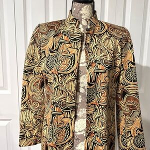 Artistic Patterned Women's Blazer